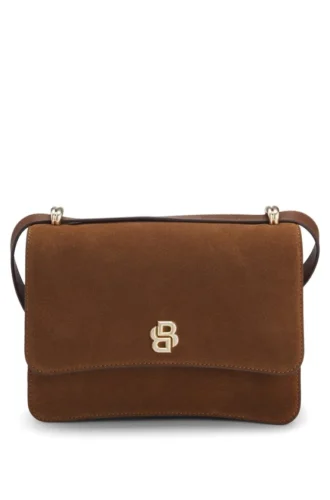 Umhängetasche aus Wildleder mit Double-B-Monogramm