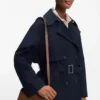Umhängetasche aus Wildleder mit Double-B-Monogramm