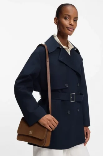 Umhängetasche aus Wildleder mit Double-B-Monogramm