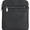 Umschlagtasche aus italienischem Leder mit geprägtem Logo