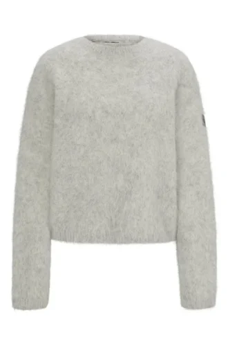 Voluminöser Pullover im Reiter-Stil aus einer Alpaka-Mischung