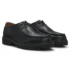 Von Mokassins inspirierte Derby-Schuhe aus getrommeltem Leder