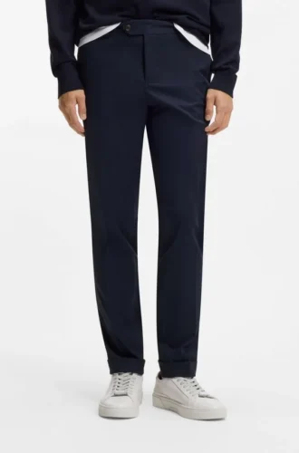 Waschbare Slim-Fit-Hose aus Stretch-Baumwolle