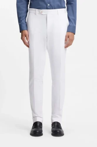 Waschbare Slim-Fit-Hose aus Stretch-Baumwolle