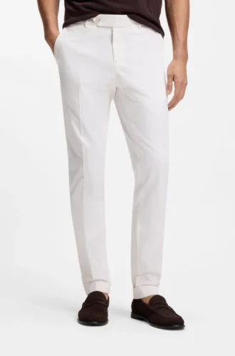 Waschbare Slim-Fit-Hose aus Stretch-Baumwolle