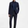 Waschbare Slim-Fit-Hose aus Wollmischung