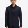 Waschbare Slim-Fit-Jacke aus Wollmischung