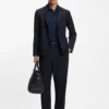 Waschbare Slim-Fit-Jacke aus Wollmischung