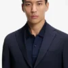 Waschbare Slim-Fit-Jacke aus Wollmischung