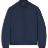 Wasserabweisende Bomberjacke aus Baumwoll-Touch-Material