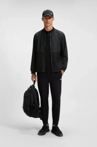 Wasserabweisende Jacke mit Double-B-Monogramm-Muster