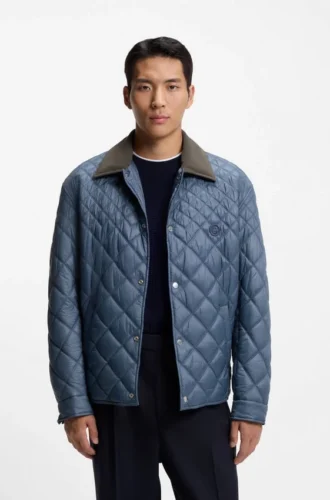 Wasserabweisende Jacke mit gemischter Steppung