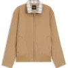 Wasserabweisende Jacke mit kariertem Kragen