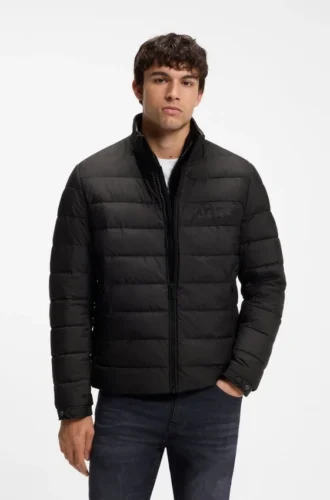 Wasserabweisende Jacke mit Logo-Detail