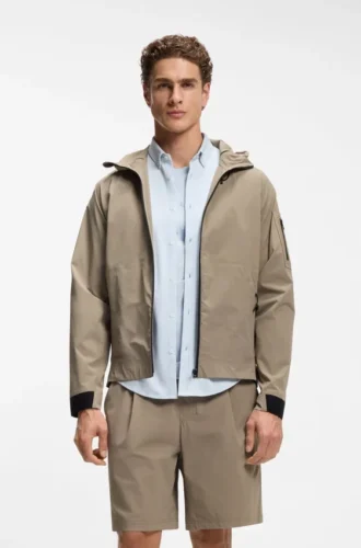 Wasserabweisende Jacke mit Mikro-Waffelstruktur