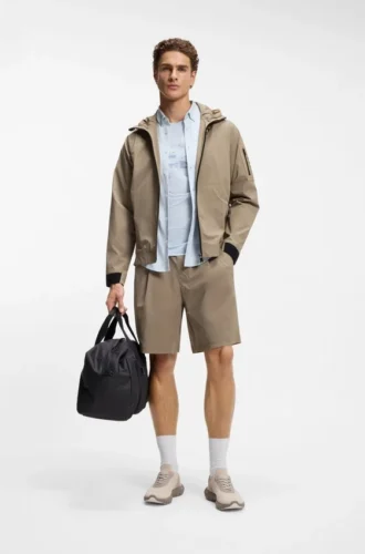 Wasserabweisende Jacke mit Mikro-Waffelstruktur