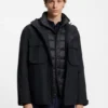 Wasserabweisende Jacke mit wattiertem Innenfutter