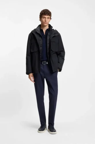 Wasserabweisende Jacke mit wattiertem Innenfutter