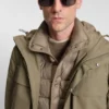 Wasserabweisende Jacke mit wattiertem Innenfutter