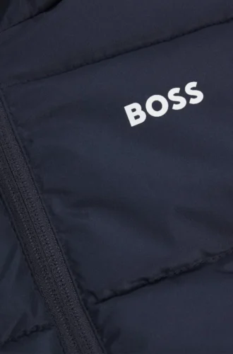 Wasserabweisende, wattierte Kinderjacke mit Logo-Print