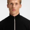 Wasserabweisender Pullover mit Reißverschluss aus einer Baumwollmischung
