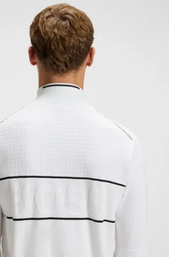 Wasserabweisender Pullover mit Reißverschluss aus einer Baumwollmischung