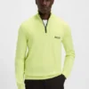 Wasserabweisender Pullover mit Reißverschlusskragen aus einer Baumwollmischung