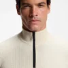 Wasserabweisender Pullover mit Reißverschlusskragen aus einer Baumwollmischung