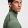 Wasserabweisender Pullover mit Reißverschlusskragen aus einer Baumwollmischung
