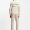 Wasserabweisender Pullover mit Reißverschlusskragen aus einer Baumwollmischung
