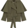 Wasserabweisender Trenchcoat mit Gürtel