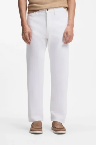 Weiße Jeans aus Slub-Denim