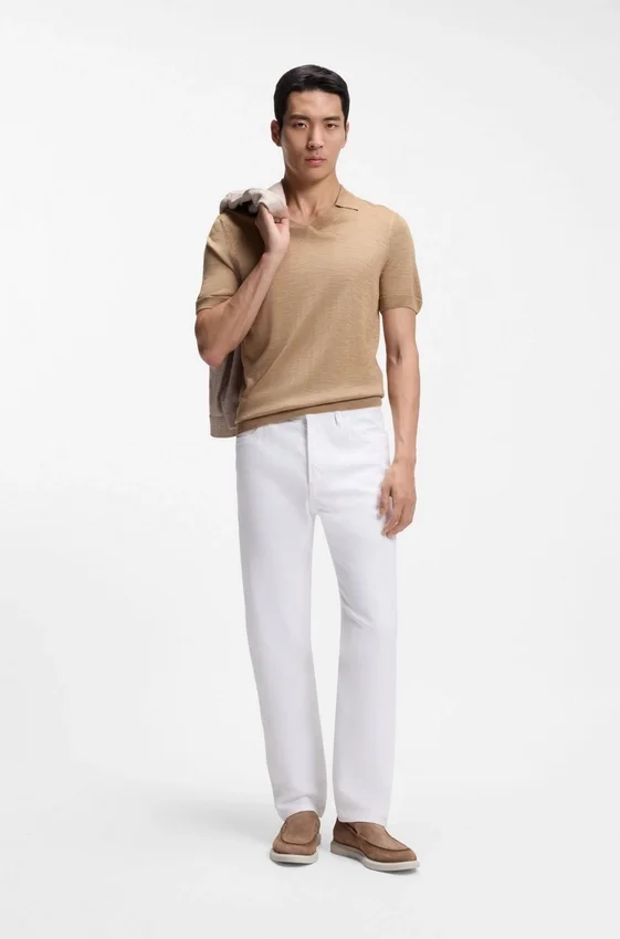 Weiße Jeans aus Slub-Denim Weiße Jeans aus Slub-Denim