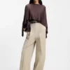 Weit geschnittene Hose aus Baumwolle mit Stretch