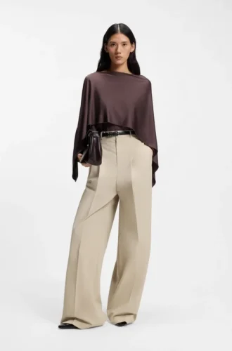 Weit geschnittene Hose aus Baumwolle mit Stretch