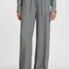 Weit geschnittene Hose mit Logo-Jacquard