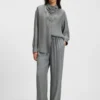 Weit geschnittene Hose mit Logo-Jacquard