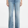 Weit geschnittene Jeans aus blauem Stretch-Denim