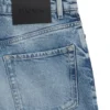Weit geschnittene Jeans aus blauem Stretch-Denim