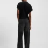 Weit geschnittene Jeans aus mit Kristallen verziertem Denim