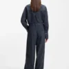 Weithose aus Stretch-Tweed