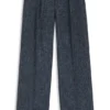 Weithose aus Stretch-Tweed