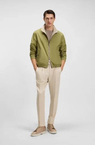 Wendbare Jacke aus aufgerautem Stoff
