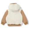 Wendbare Kapuzenjacke für Kinder aus Twill und Sherpa-Fleece