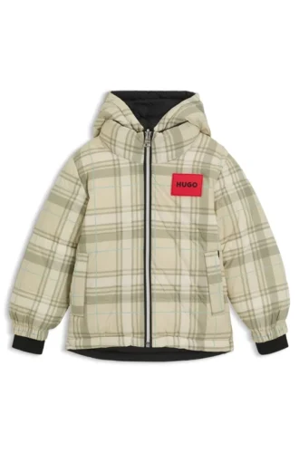 Wendbare Kinderjacke mit Logo-Applikationen