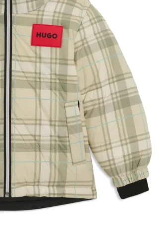 Wendbare Kinderjacke mit Logo-Applikationen