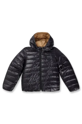 Wendbare, wasserabweisende Daunenjacke für Kinder mit Logo-Details