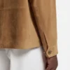 Wendbare Wildlederjacke mit kariertem Futter