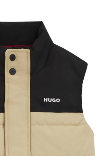 Weste für Kinder mit Logo-Print und Watte
