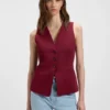 Weste in Oversize-Passform aus Stretch-Crêpe